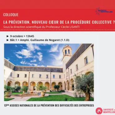 Colloque: La prévention, nouveau cœur de la procédure collective?